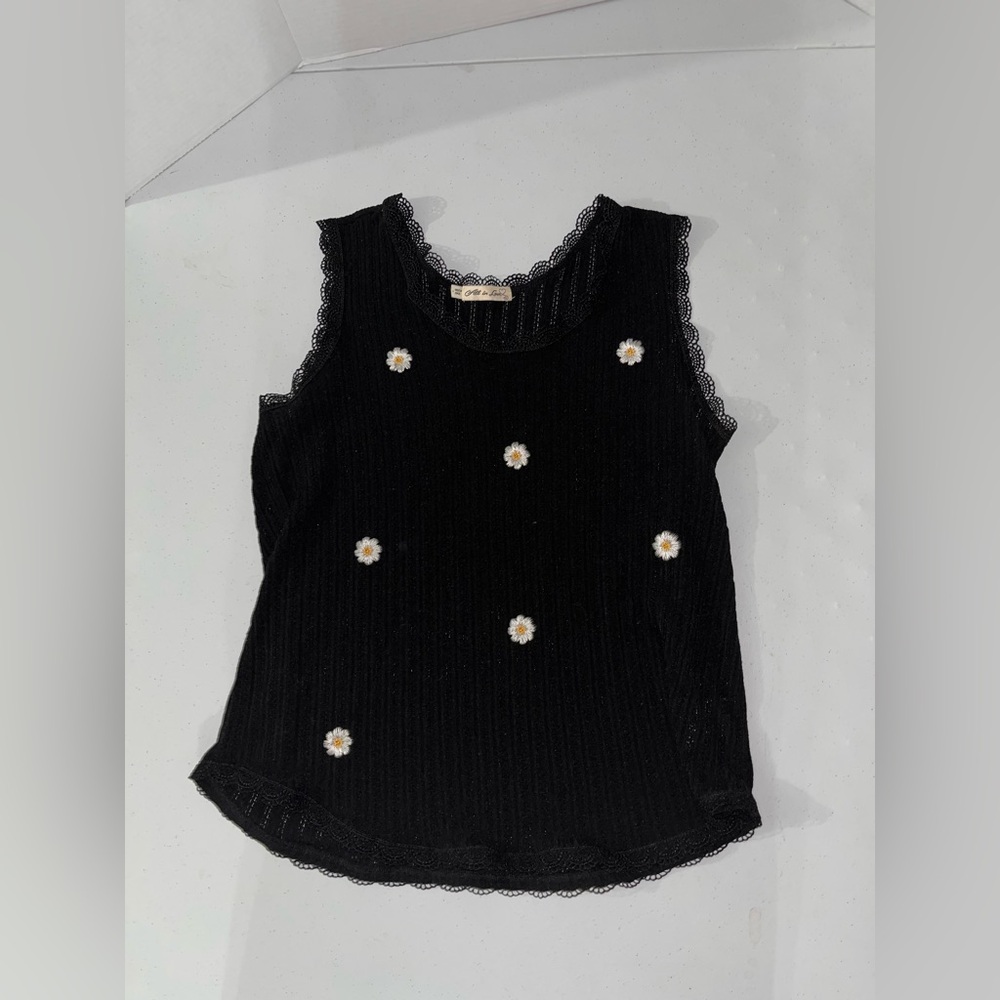 All in Love Daisy Knit Sheer Tank Top